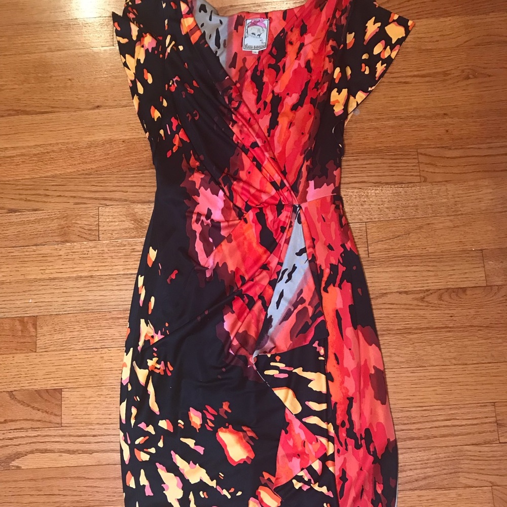 Anthrologie Yoana Baraschi faux Wrap Dress V-neck